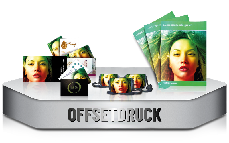 Offsetdruck für höhere Auflagen.